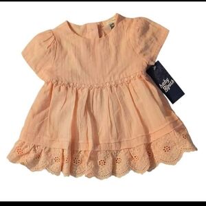 NWT OshKosh B'gosh Peach Kids Dress  Set ~3M